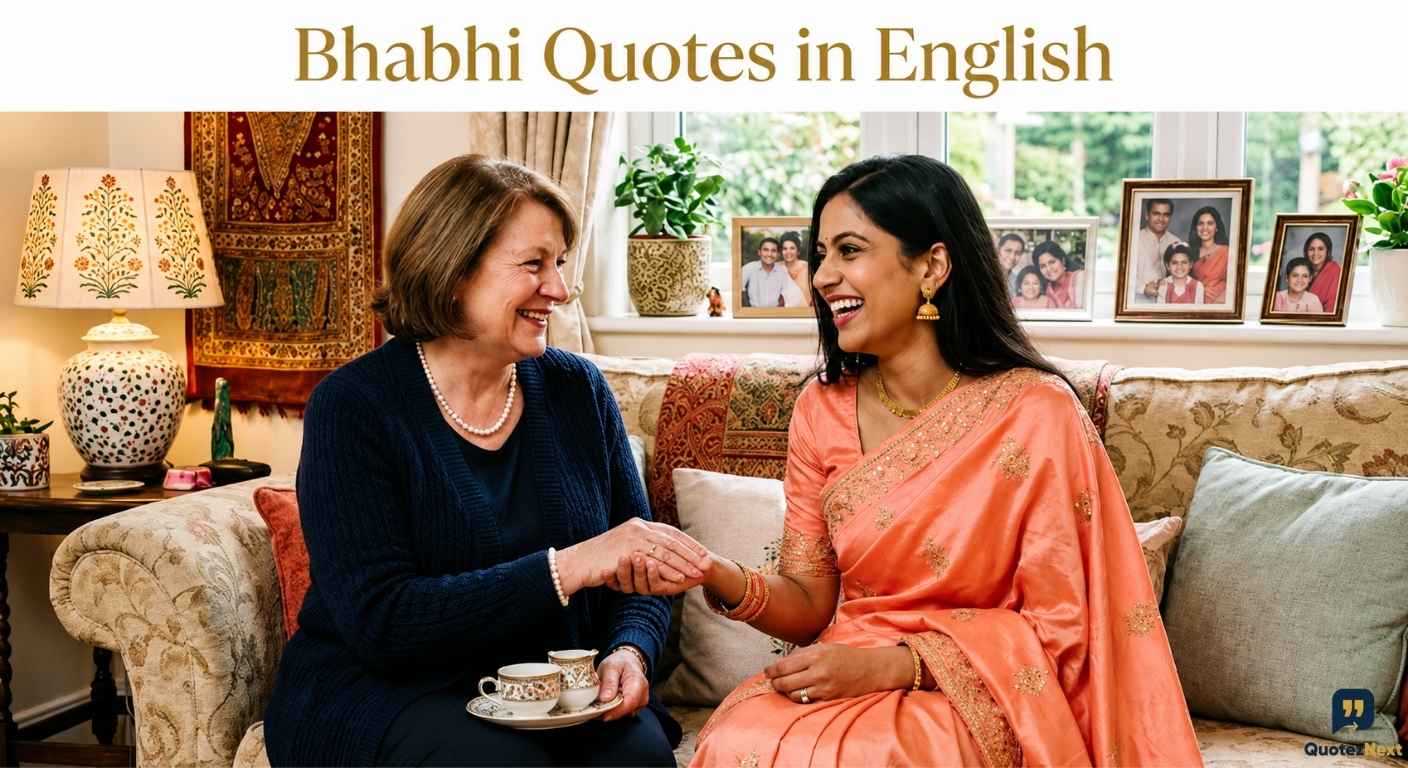 Two women smiling warmly while chatting on a sofa, celebrating family bonds and affection, with Bhabhi Quotes in English.