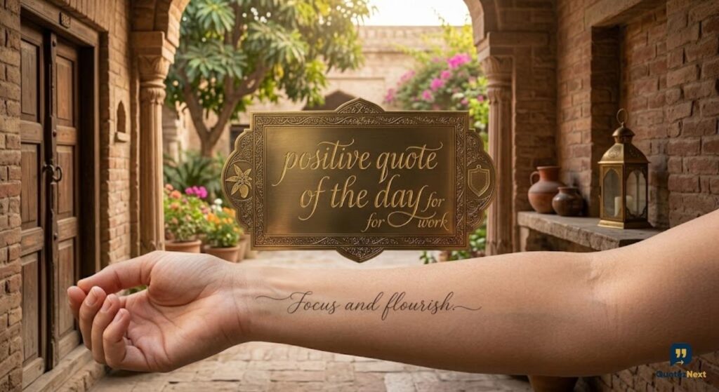positive quote of the day for work
